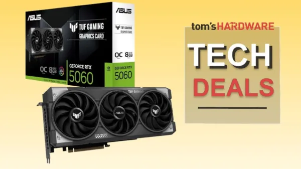 Amazon is offering a $324 Nvidia RTX 5060 GPU deal in a lightning sale, making...