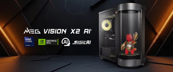 MSI’s New MEG Vision X2 AI+ Desktop Ships With A Talking Holographic Pet That Tweaks Your RGB And Performance On Command