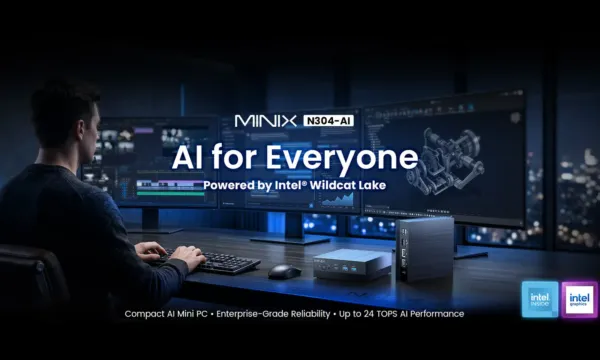 MINIX Introduces Wildcat Lake N304-AI Mini Host, Featuring Dual LAN Ports