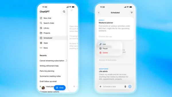 ChatGPT now has a hub for scheduled tasks